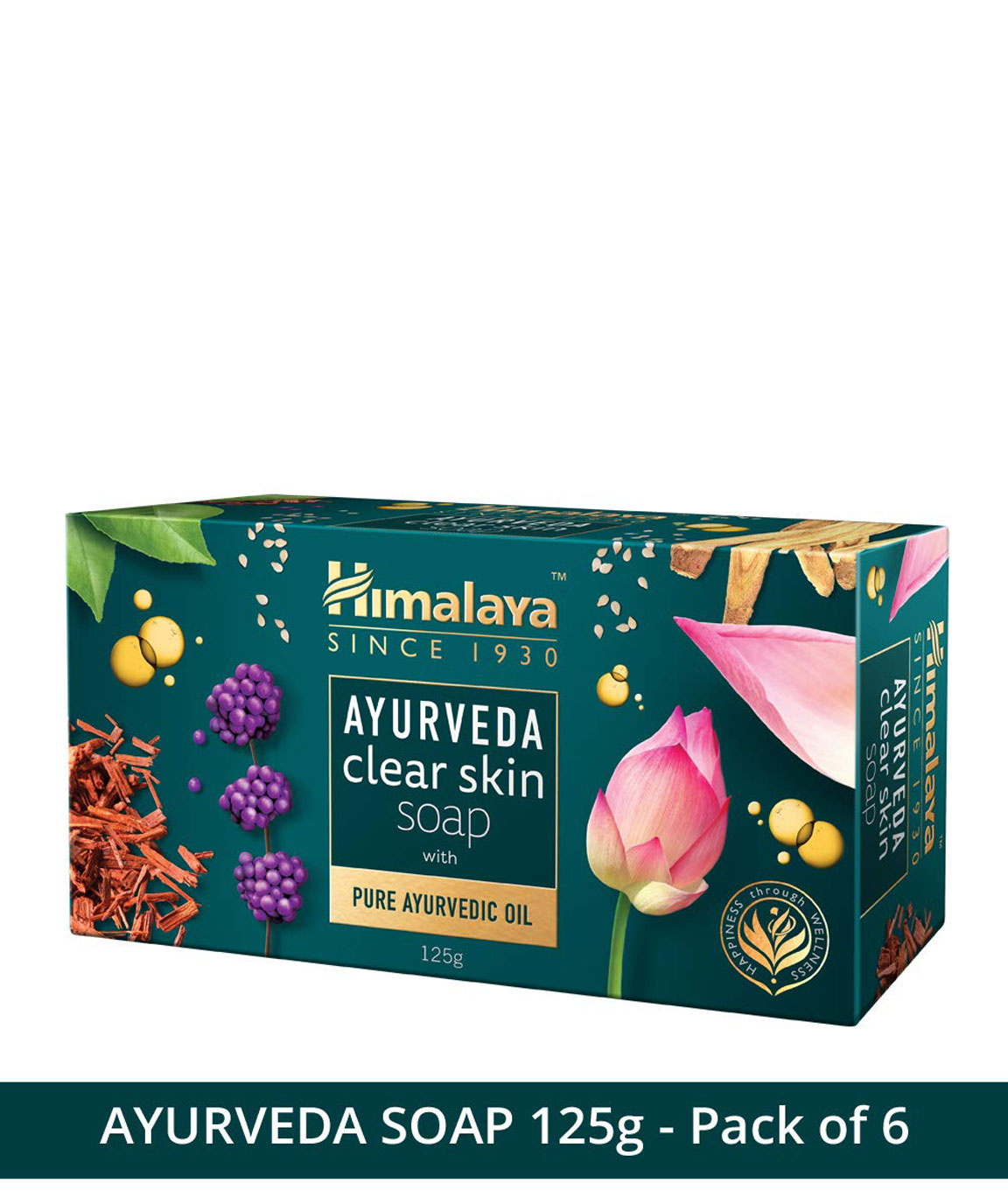 Himalaya Ayurveda Clear Skin Soap 125gm (pack of 6)