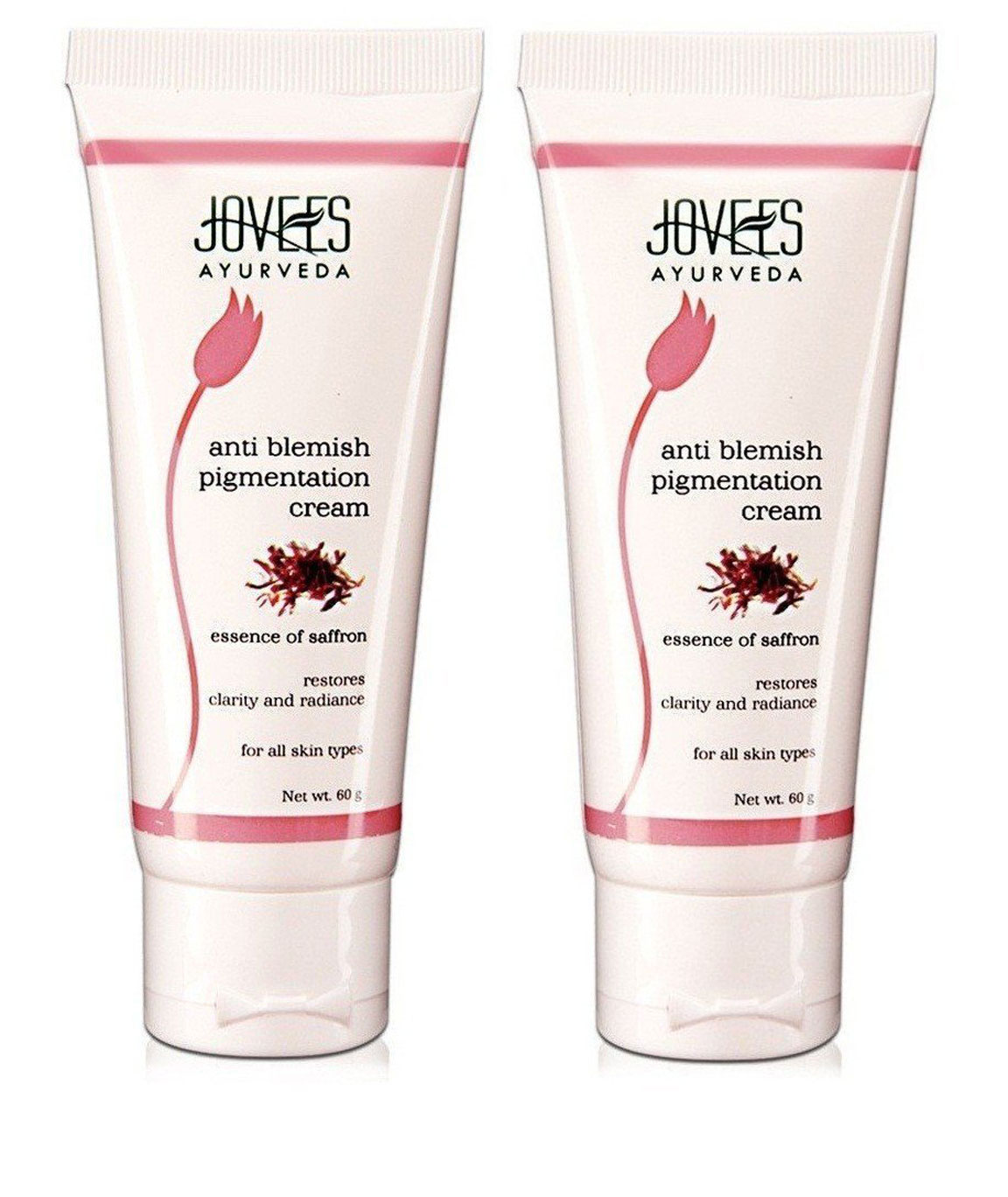 Jovees Ayurveda Essence of Saffron Anti Blemish Pigmentation Cream, 60gm (Pack of 2)