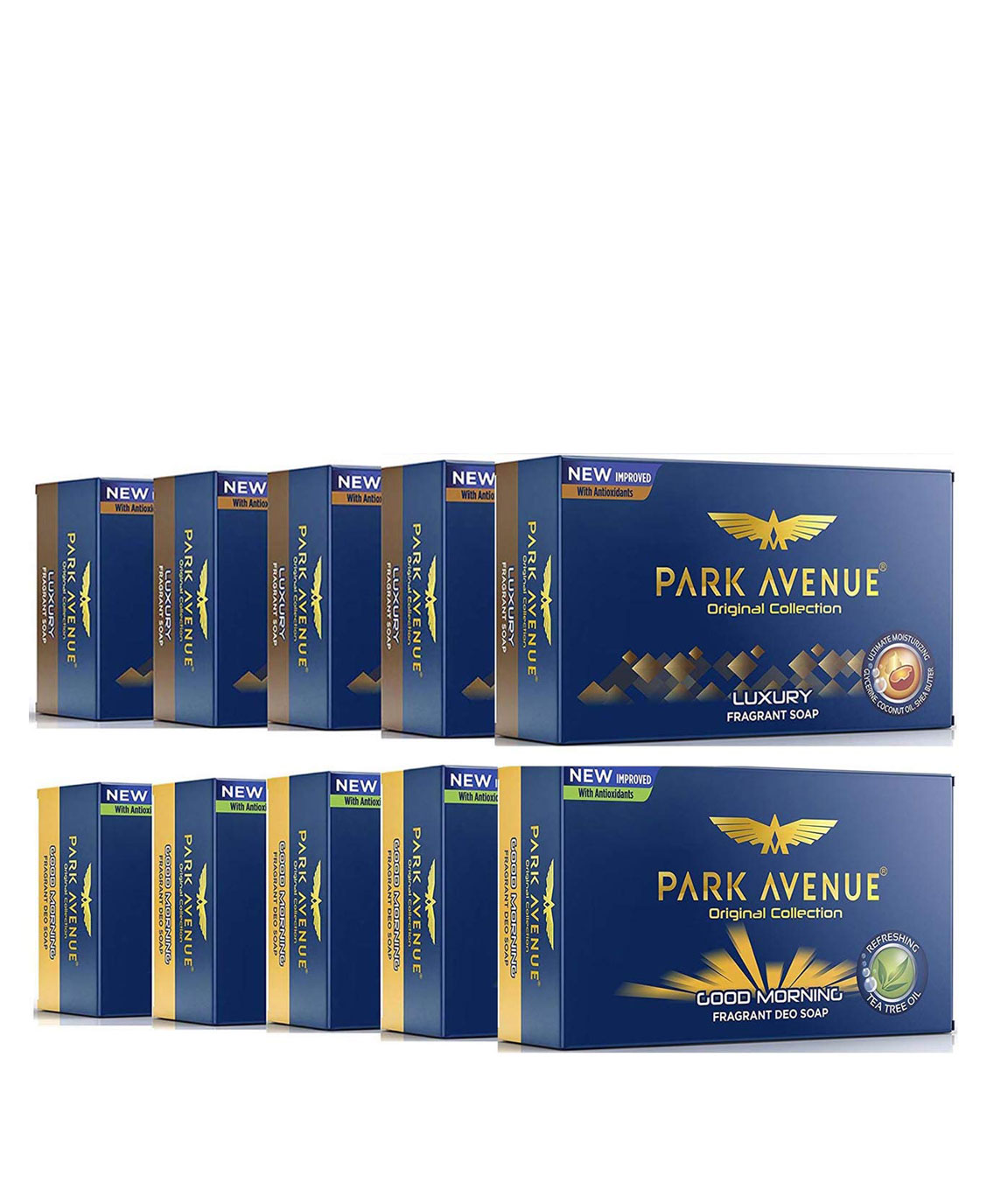 Park Avenue Good Morning Fragrant Soap 125 gm Park Avenue Luxury Fragrant Soap 125gm 5 + 5 Pack Of 10