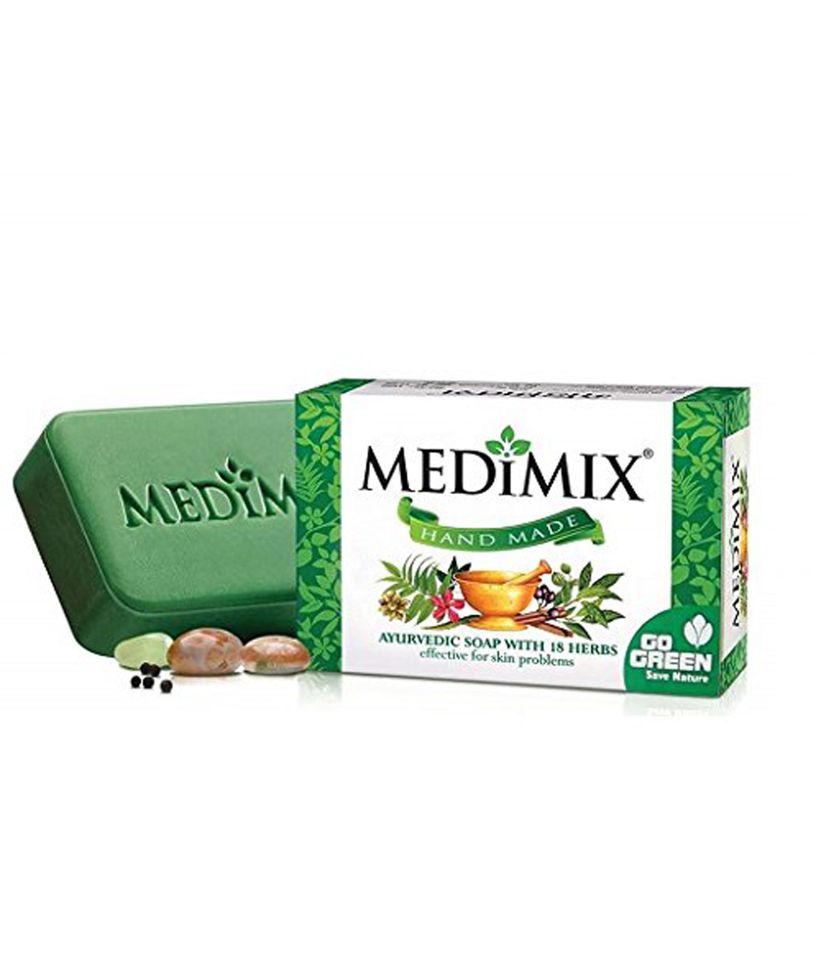 Medimix Ayurvedic Soap Combi, Green, 75gm (Buy 3 Get 1 Free)