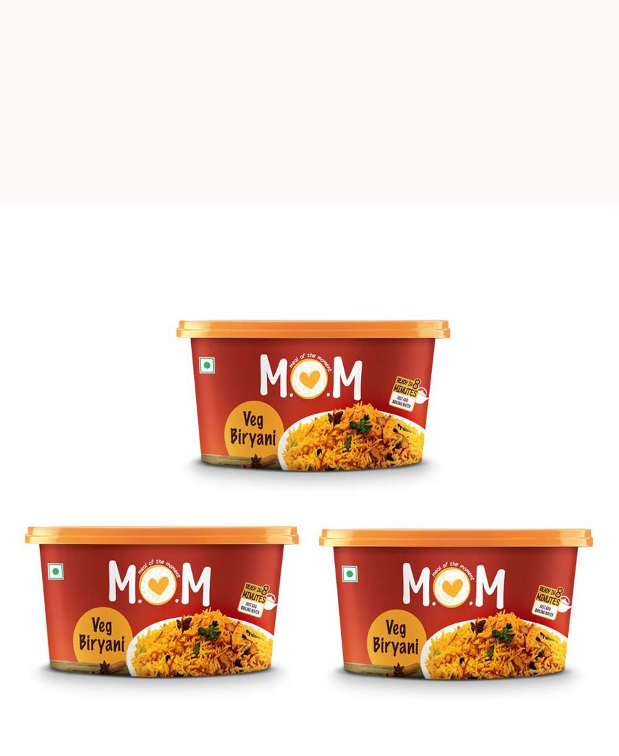 Moms Veg Biryani Tube 73gm(pack of 3)