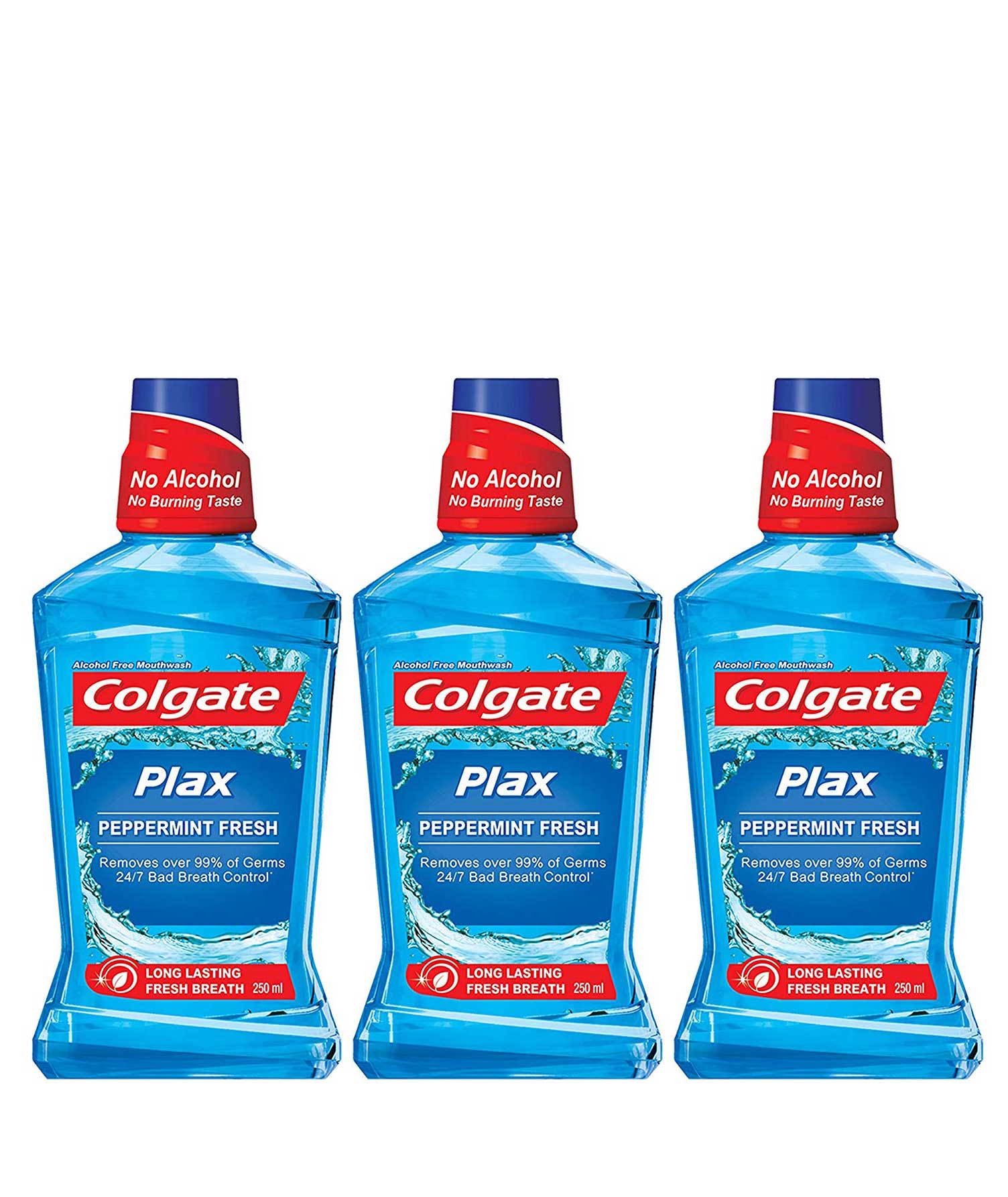 Colgate Plax Mouthwash - 250 ml (Pepper Mint, Buy 2 Get 1 Free)