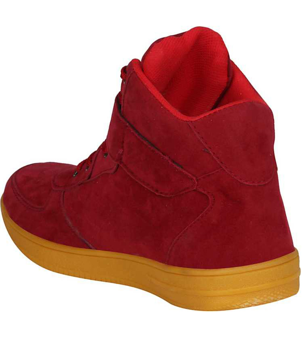 Gold and hot sale red sneakers