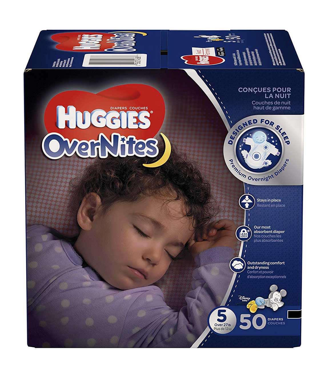 Huggies Diapers, Disney Baby, Overnites, 5 (Over 27 Lb)