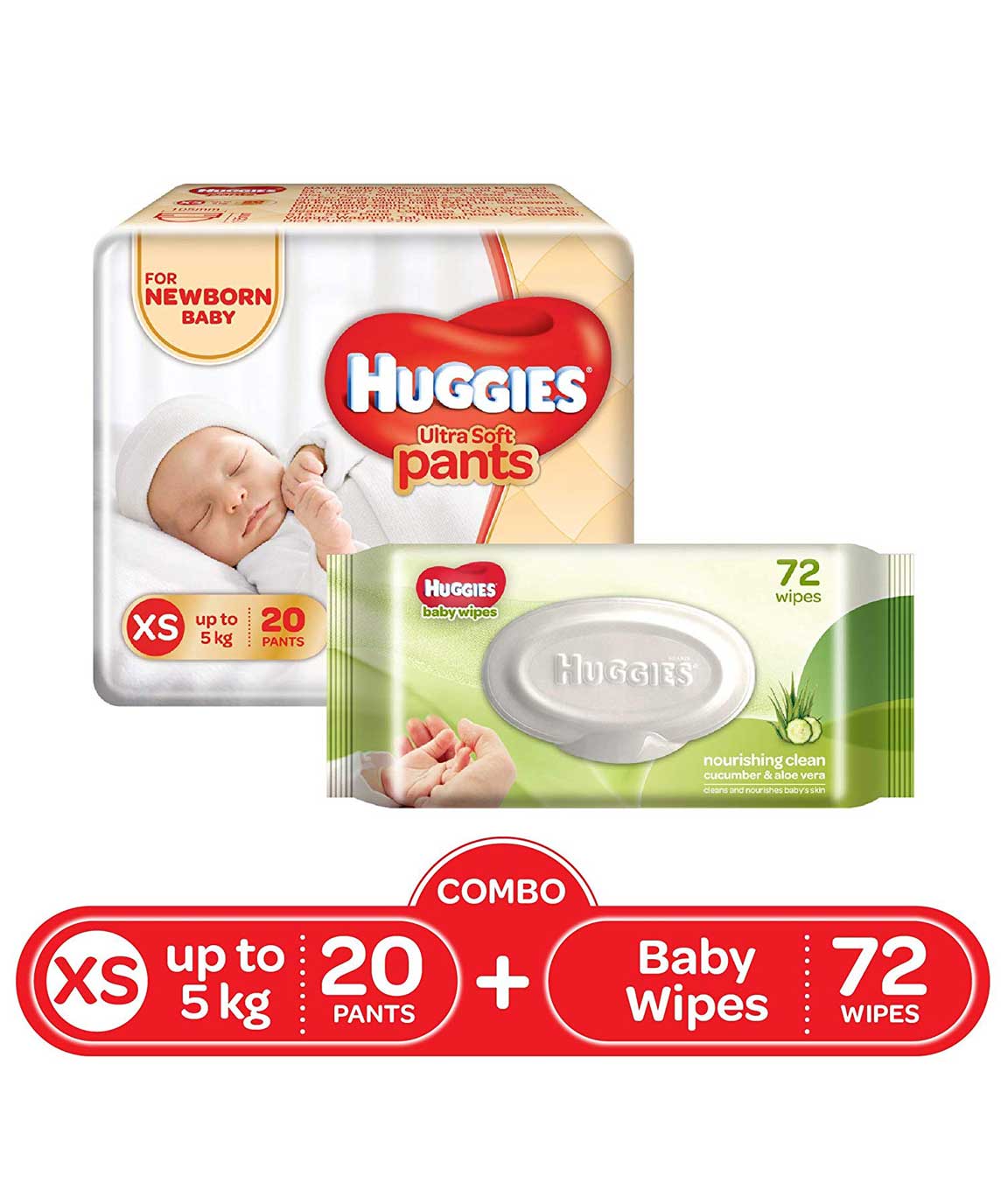 Buy Huggies WONDER NEW BABY PANTS,SIZE XS, 24 PCS PACK, COMBO OF 3 PACKS -  New Born (3 Pieces) Online at Best Prices in India - JioMart.