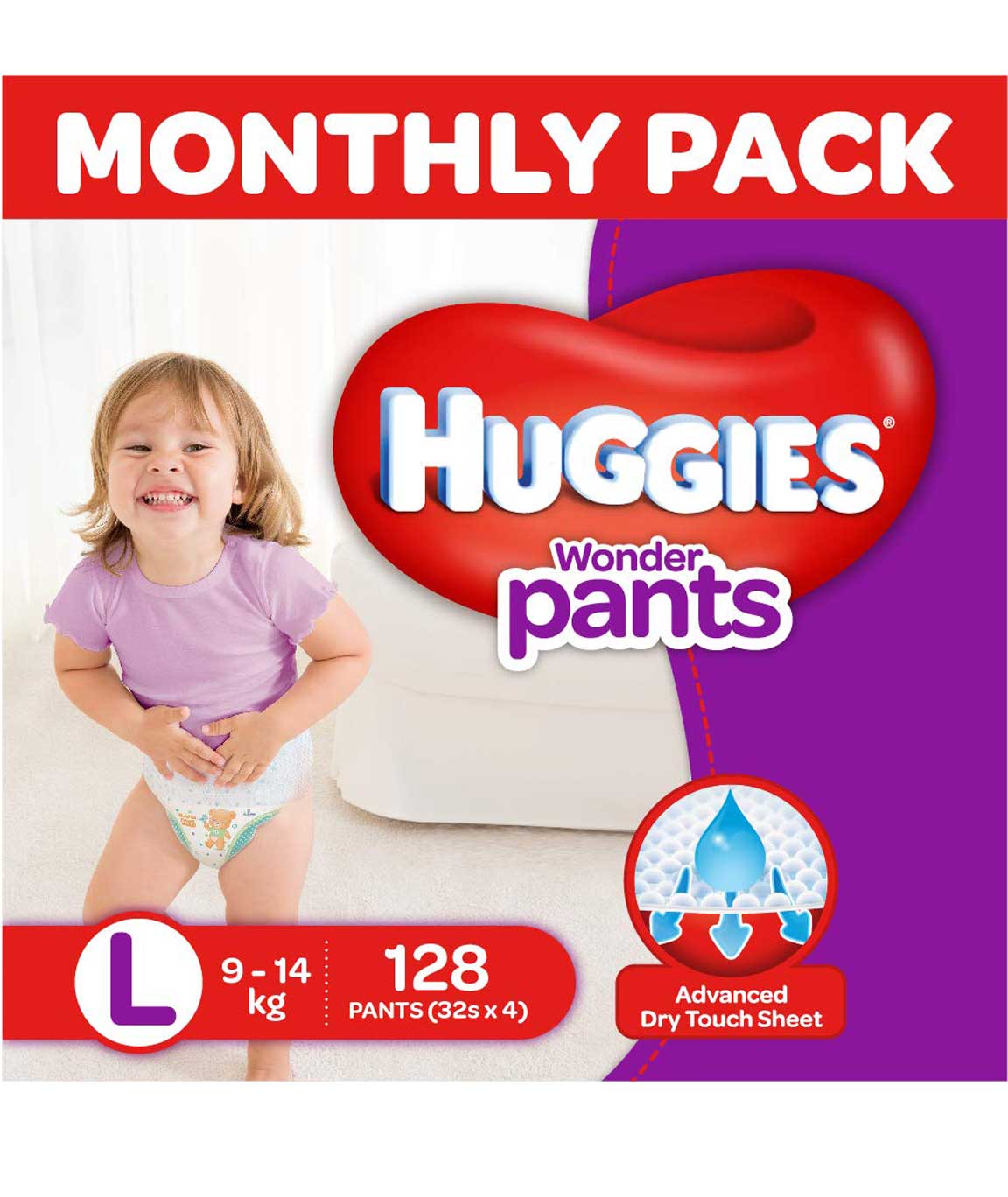 Huggies Wonder Pants Large: Buy packet of 192 diapers at best price in  India | 1mg