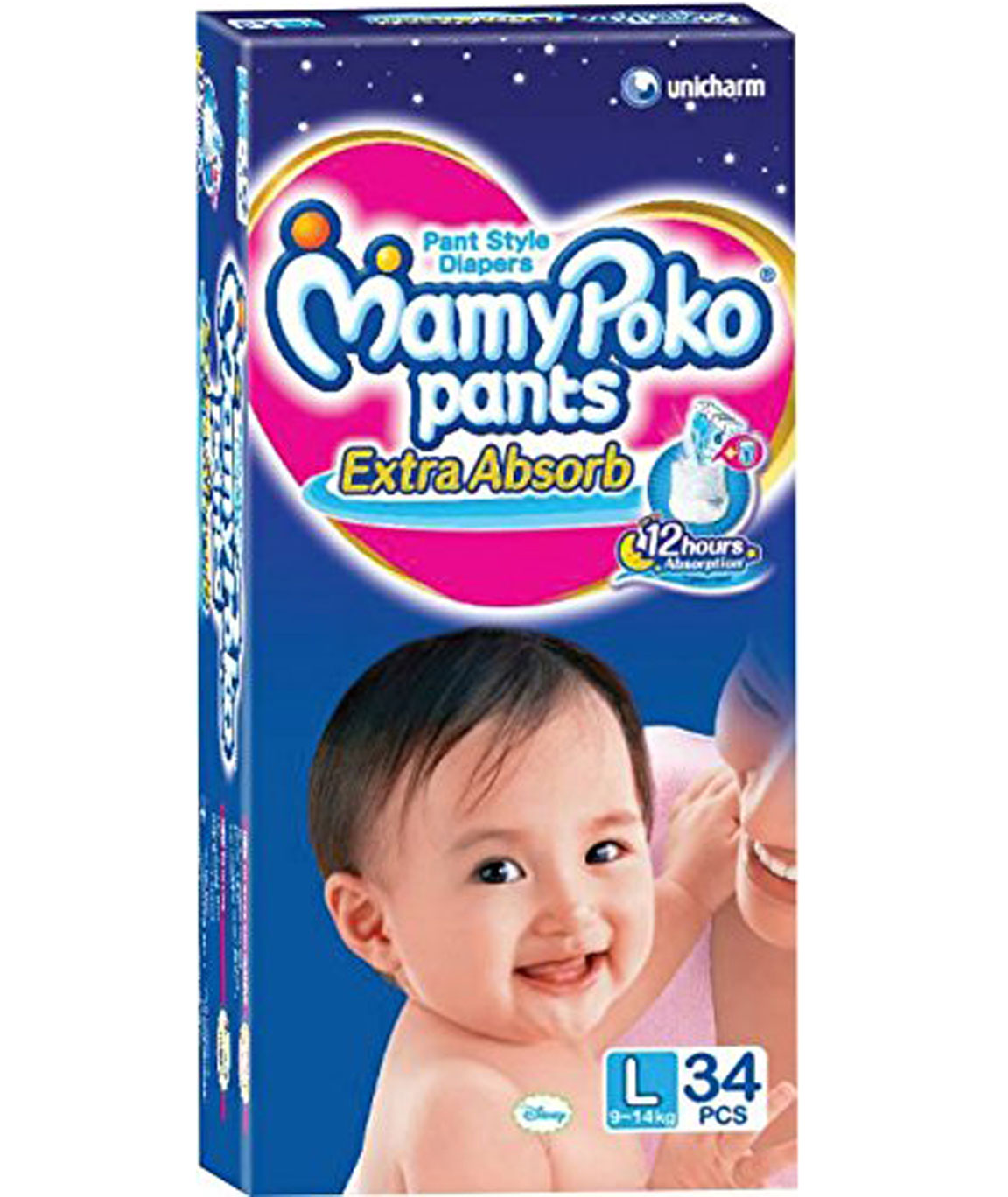 MamyPoko POKO PANTS Extra Absorb Diaper Pants, Large L32+32 - L - Buy 2 MamyPoko  Pant Diapers | Flipkart.com