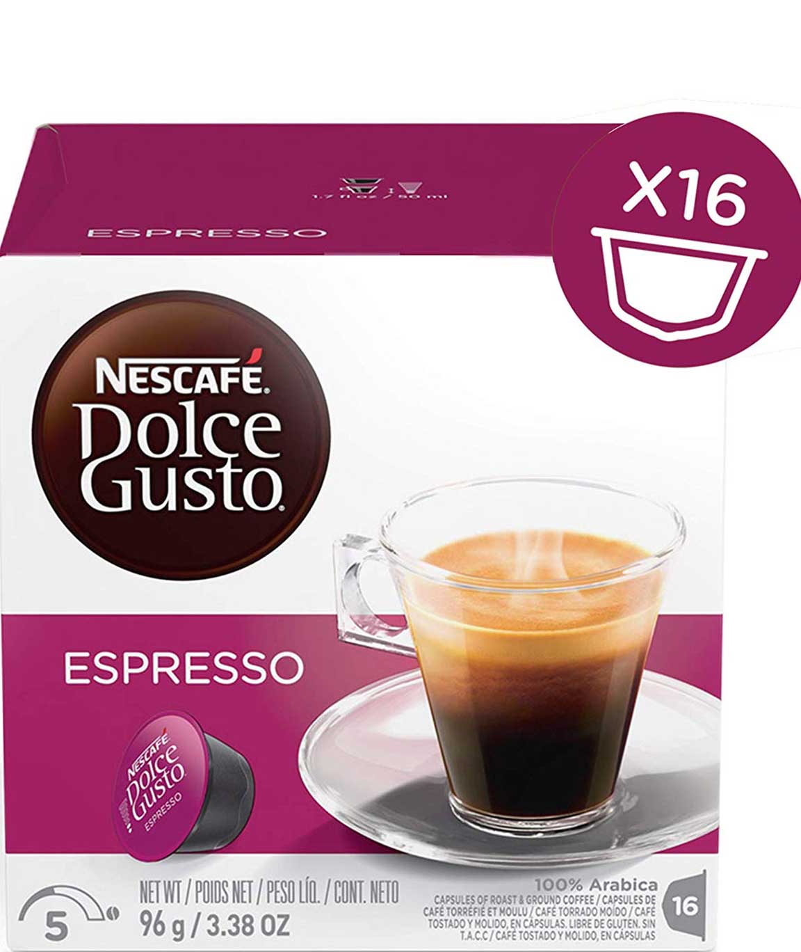Nescafe Dolce Gusto Espresso Coffee Capsules (Pack of 48