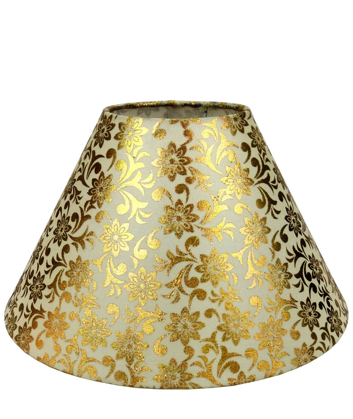 round gold lamp shade