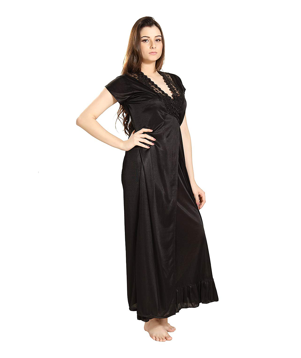 Buy Black Nightshirts&Nighties for Women by ROMAISA Online