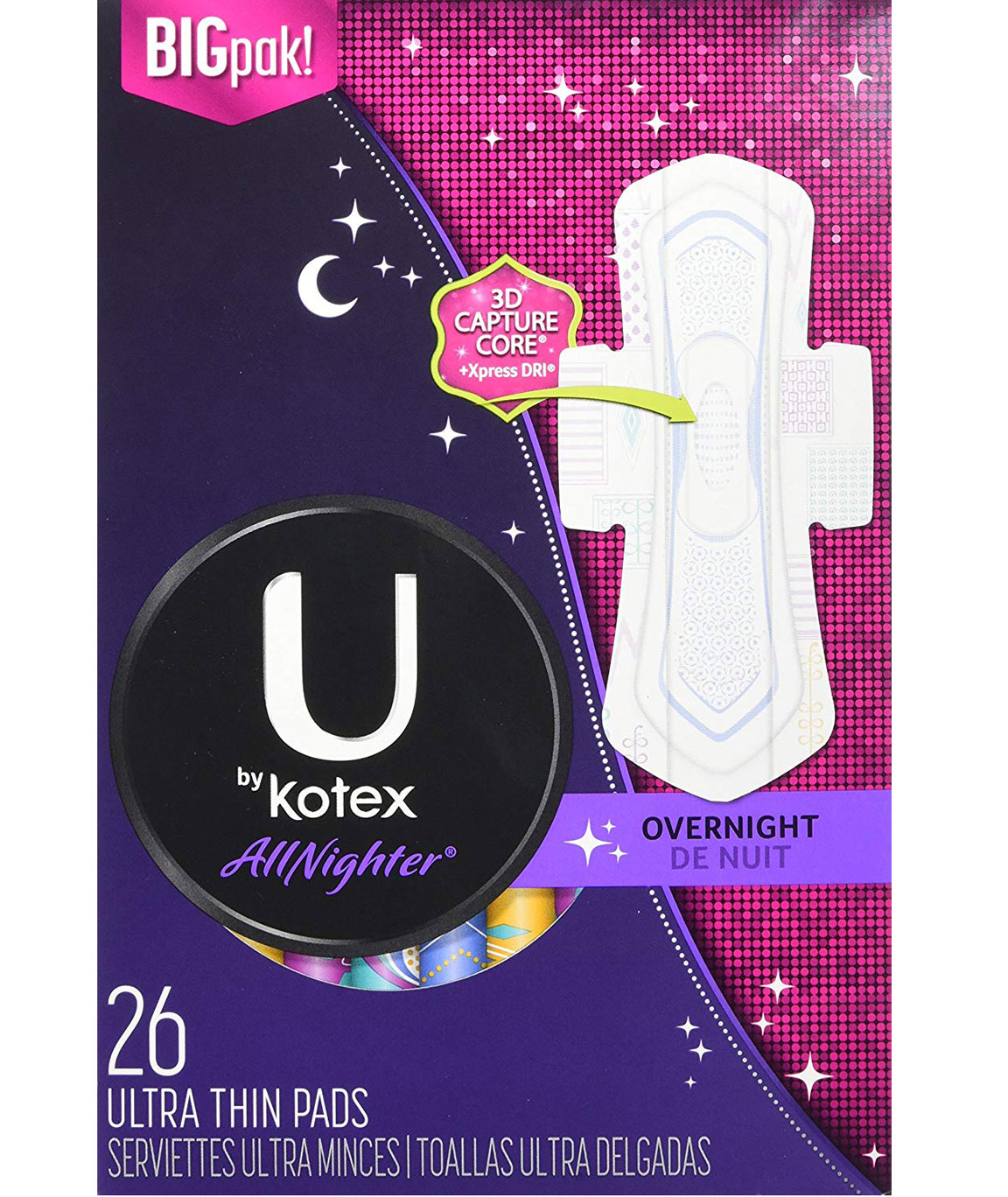  U By Kotex Allnighter Ultra Thin Overnight Pads with