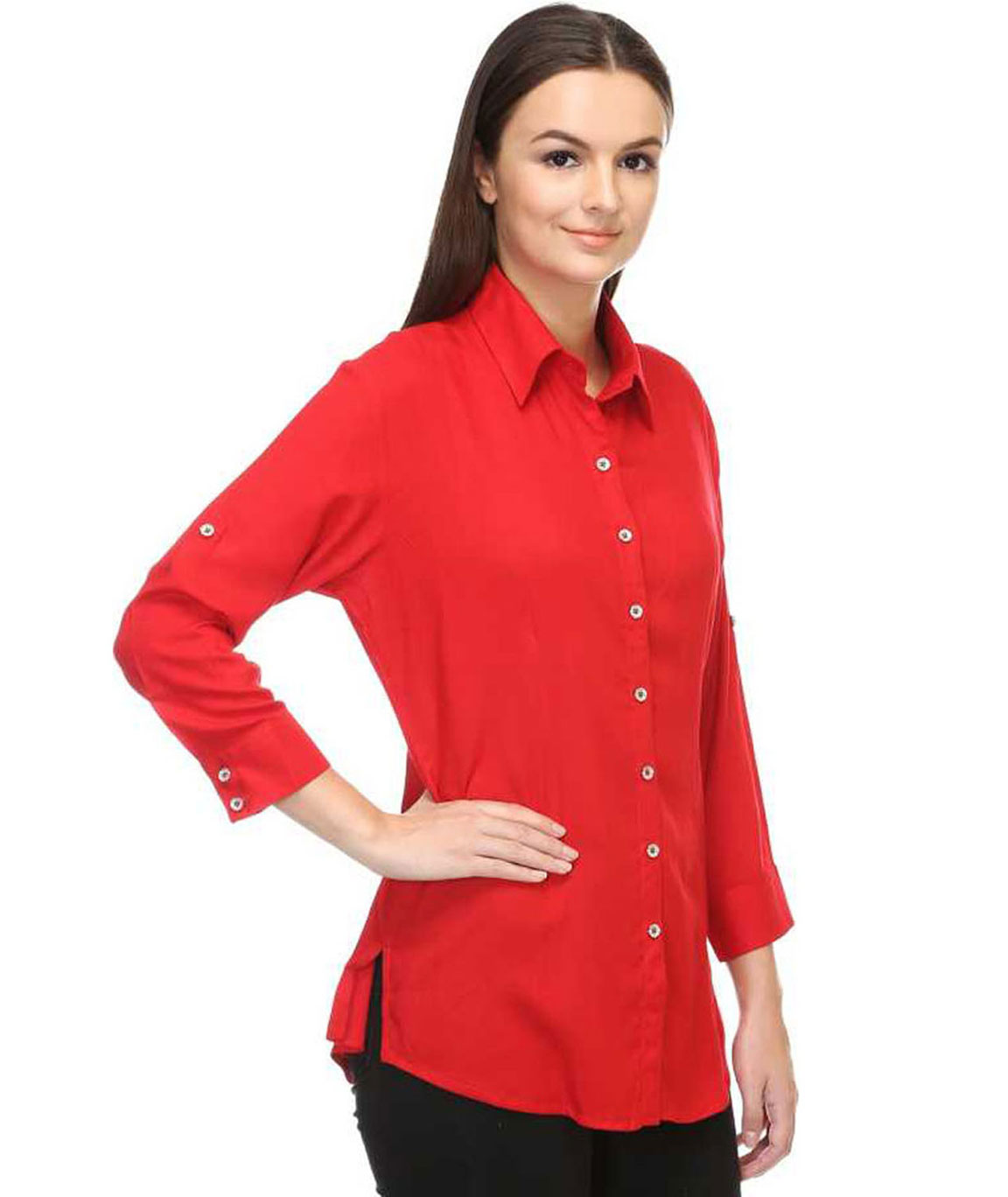 Ladies shirt red outlet colour